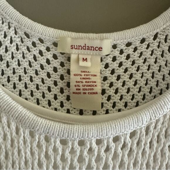 Sundance White Crochet Cotton Sundress - Picture 4 of 4